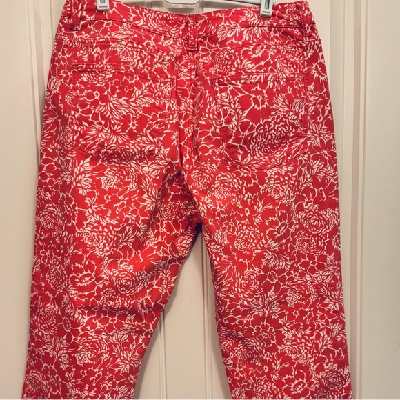 Talbots Coral Floral Cropped Jeans - Picture 6 of 8